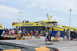 Ultramar is the main provider of continuous fast ferry service to and from Isla Mujeres.