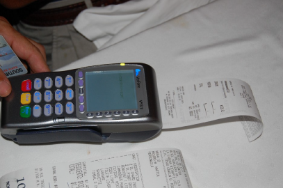 Leave debit cards at home and have the waiter bring you the charge machine to your table when you eat out.